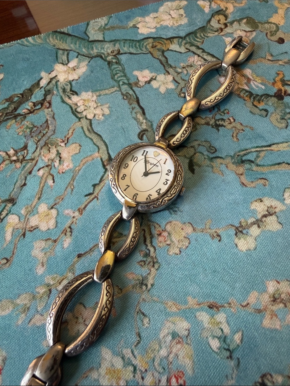 VINTAGE BRIGHTON ALTA STYLE Silver and Gold Tone Oval Link Women's Watch